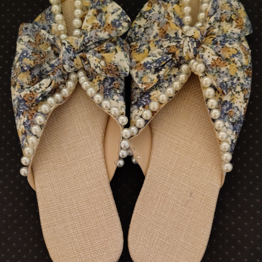Elegant Floral Bow Women's Sandals